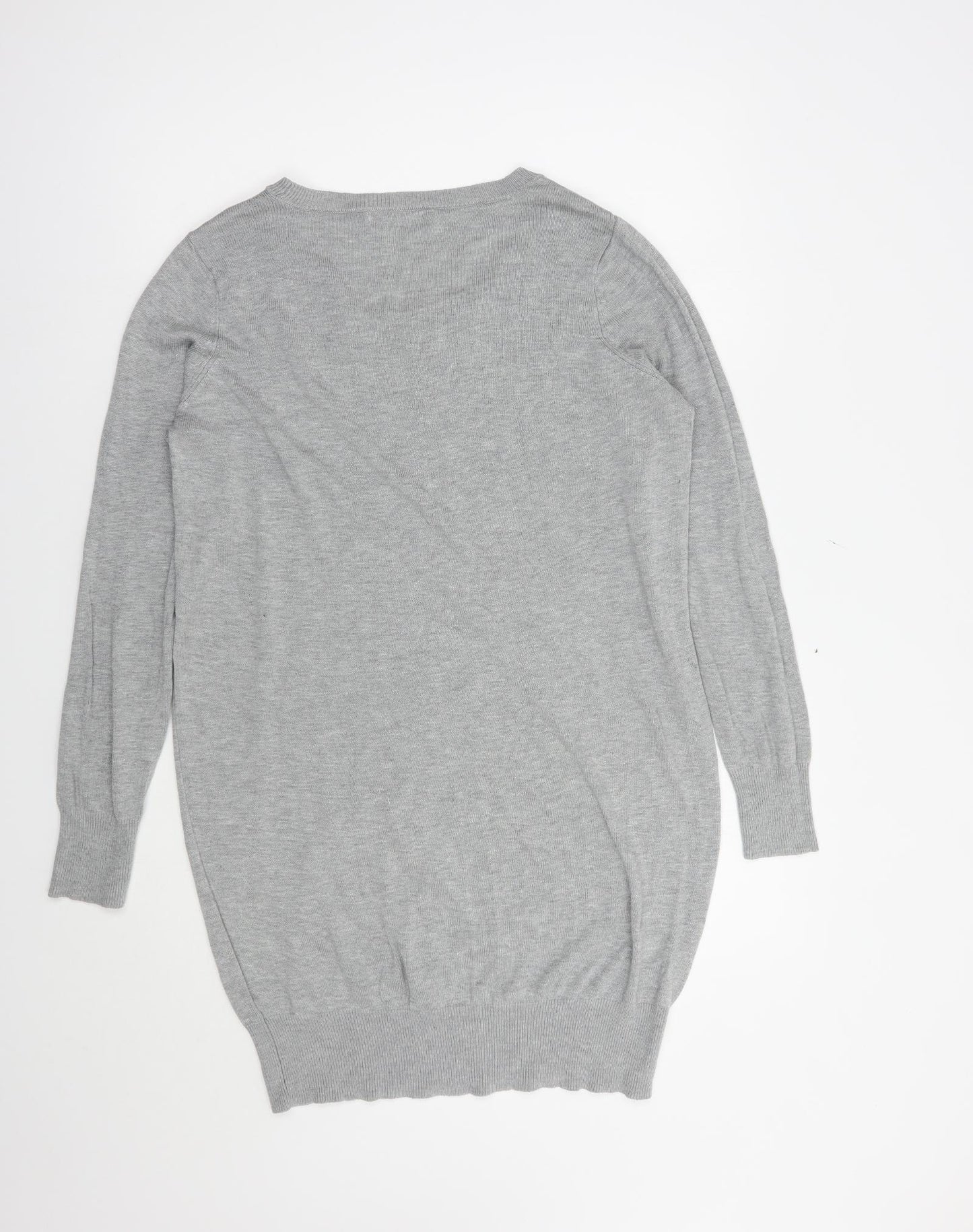 George Womens Grey  Viscose Jumper Dress  Size 16  Boat Neck Pullover