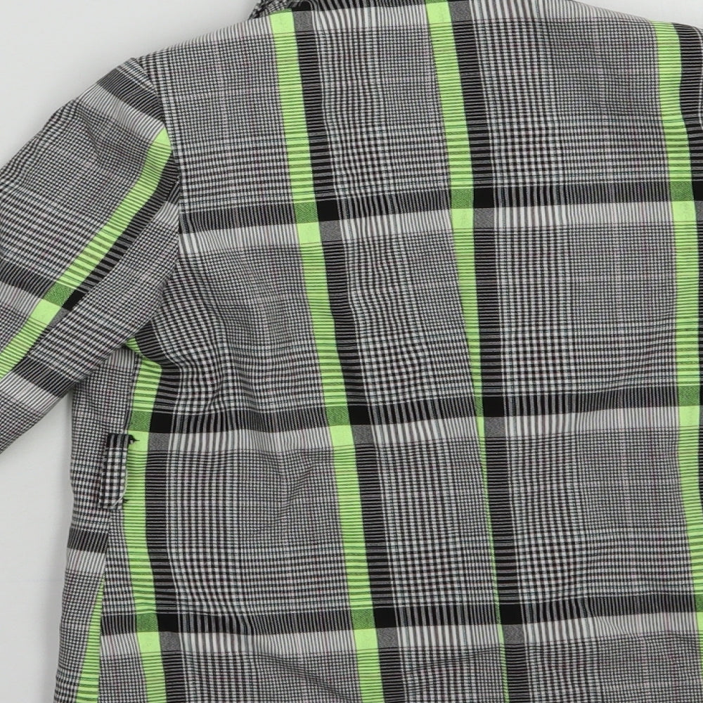 River Island Girls Grey Plaid  Jacket Blazer Size 7 Years