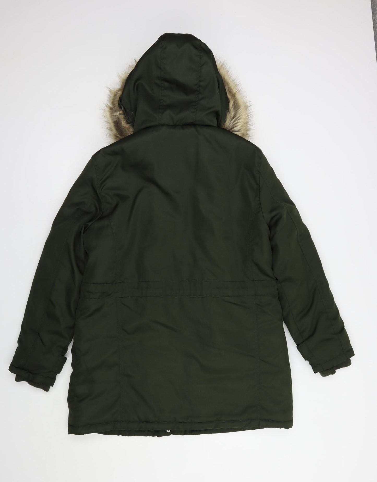 New Look Womens Green   Parka Jacket Size 12  Zip