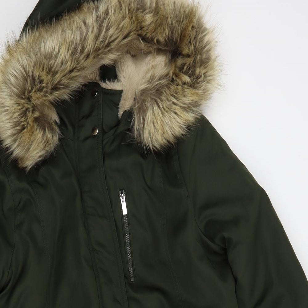 New Look Womens Green   Parka Jacket Size 12  Zip