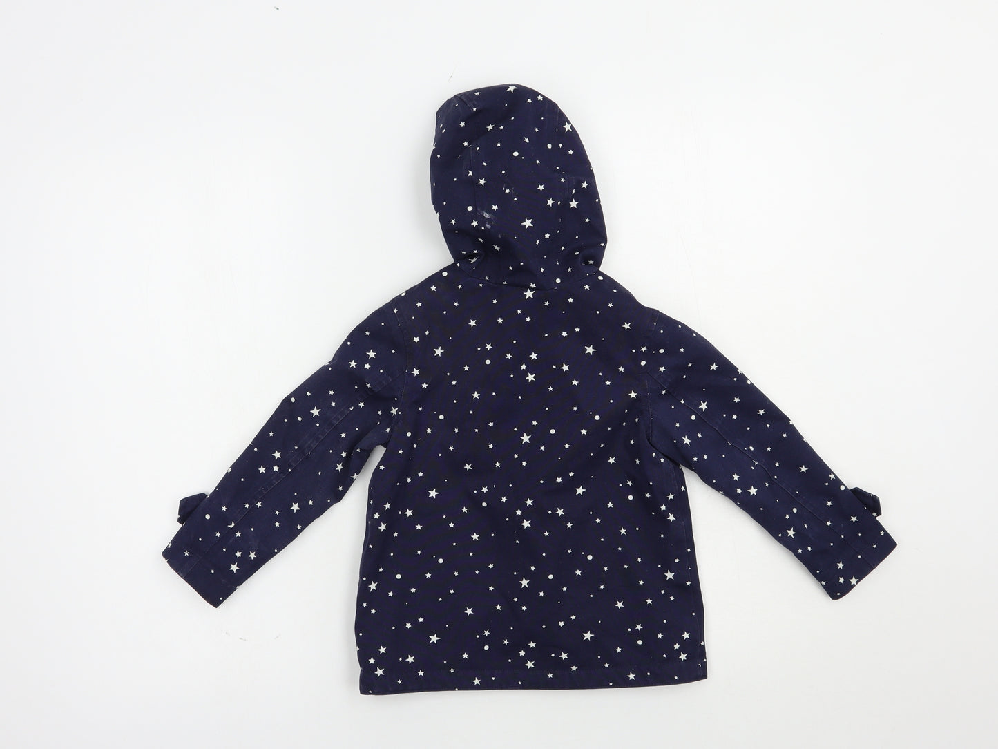 Joules Girls Blue Geometric  Basic Coat Coat Size 3 Years  Zip - Star Print