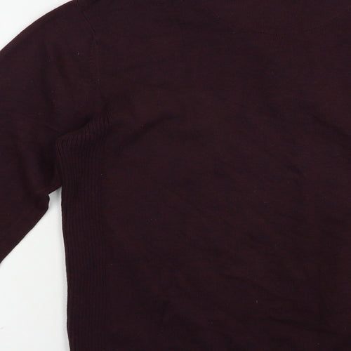 NEXT Mens Purple V-Neck  Cotton Pullover Jumper Size M