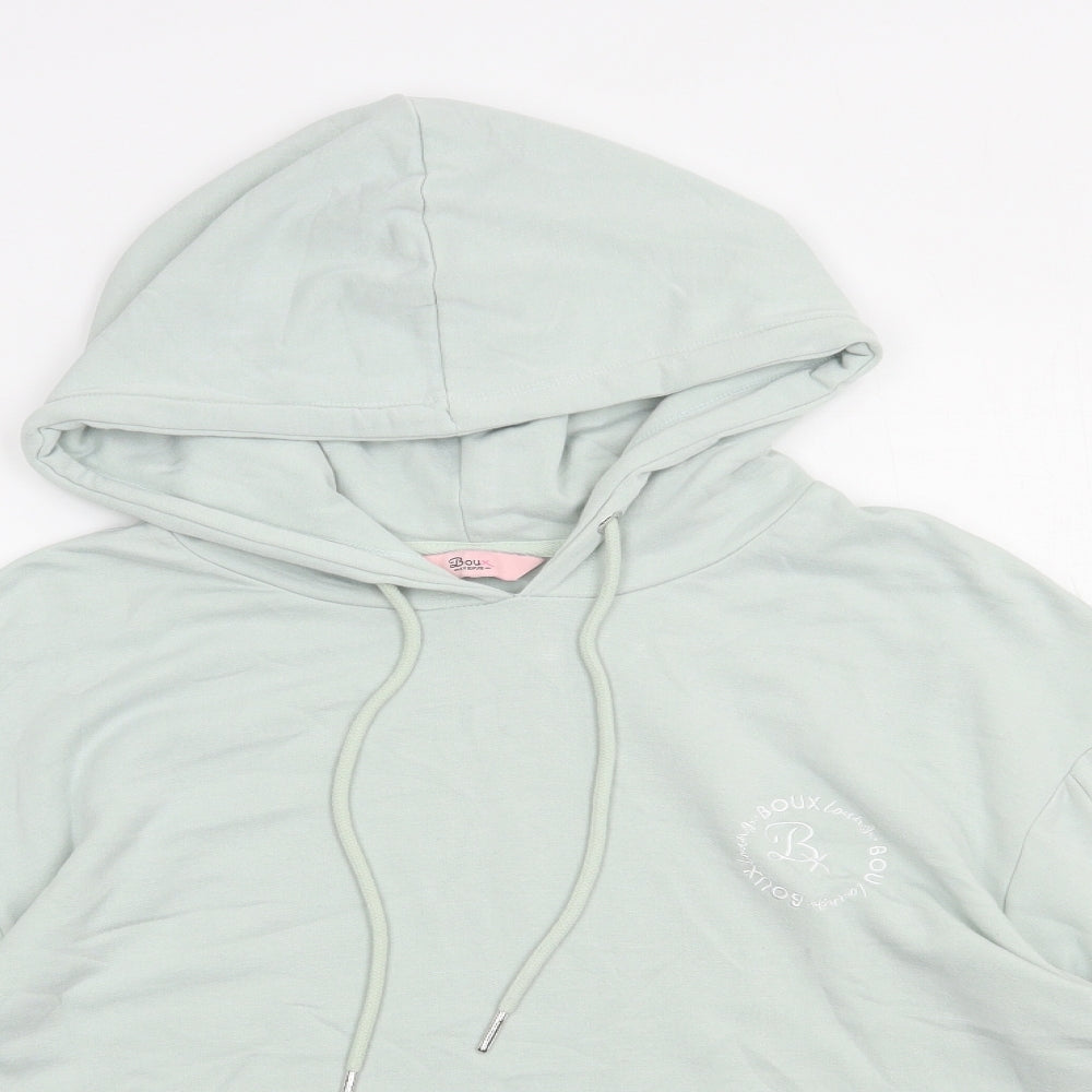 Boux Avenue Womens Green  Viscose Pullover Hoodie Size 12  Pullover