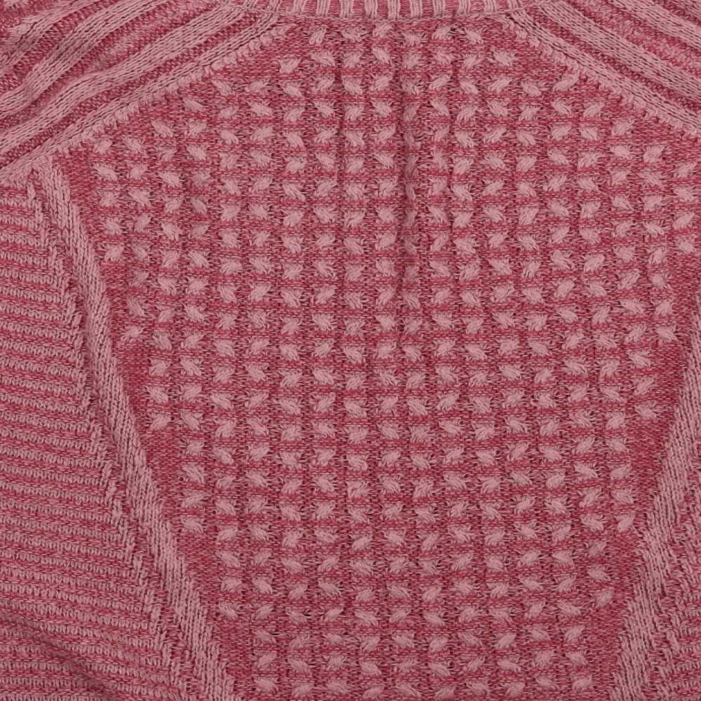 George Womens Pink Boat Neck  Acrylic Pullover Jumper Size 16