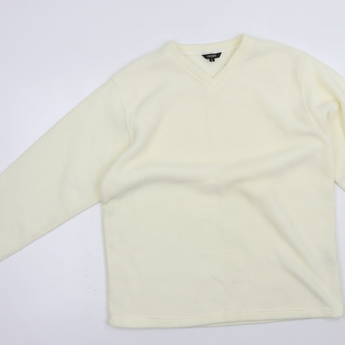 Sport Womens Ivory  Polyester Pullover Sweatshirt Size 16  Pullover