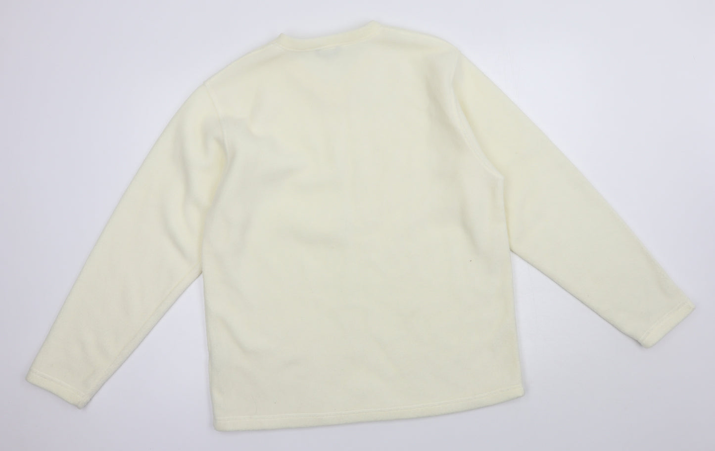 Sport Womens Ivory  Polyester Pullover Sweatshirt Size 16  Pullover