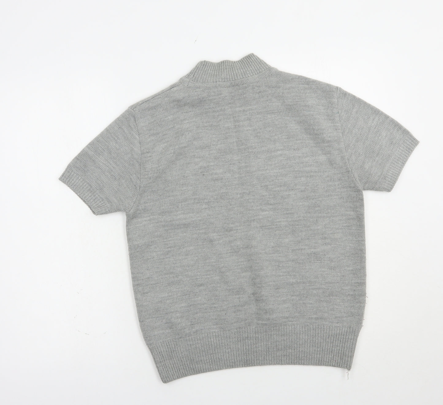 Liz Claiborne Womens Grey Mock Neck  Acrylic Pullover Jumper Size M