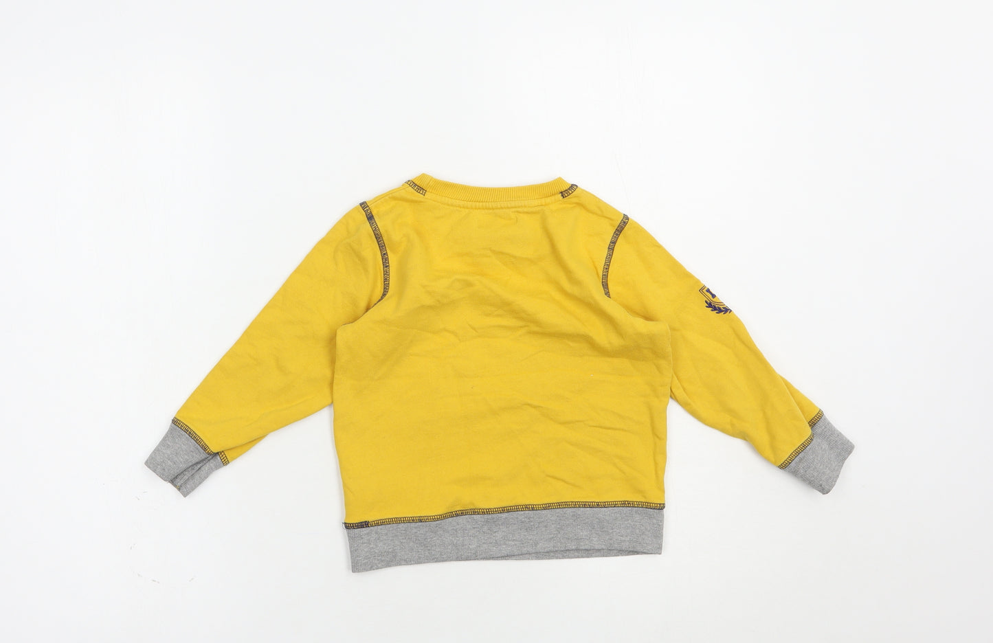 Ladybird Girls Yellow  Cotton Pullover Sweatshirt Size 3-4 Years  Pullover - Cute Monster
