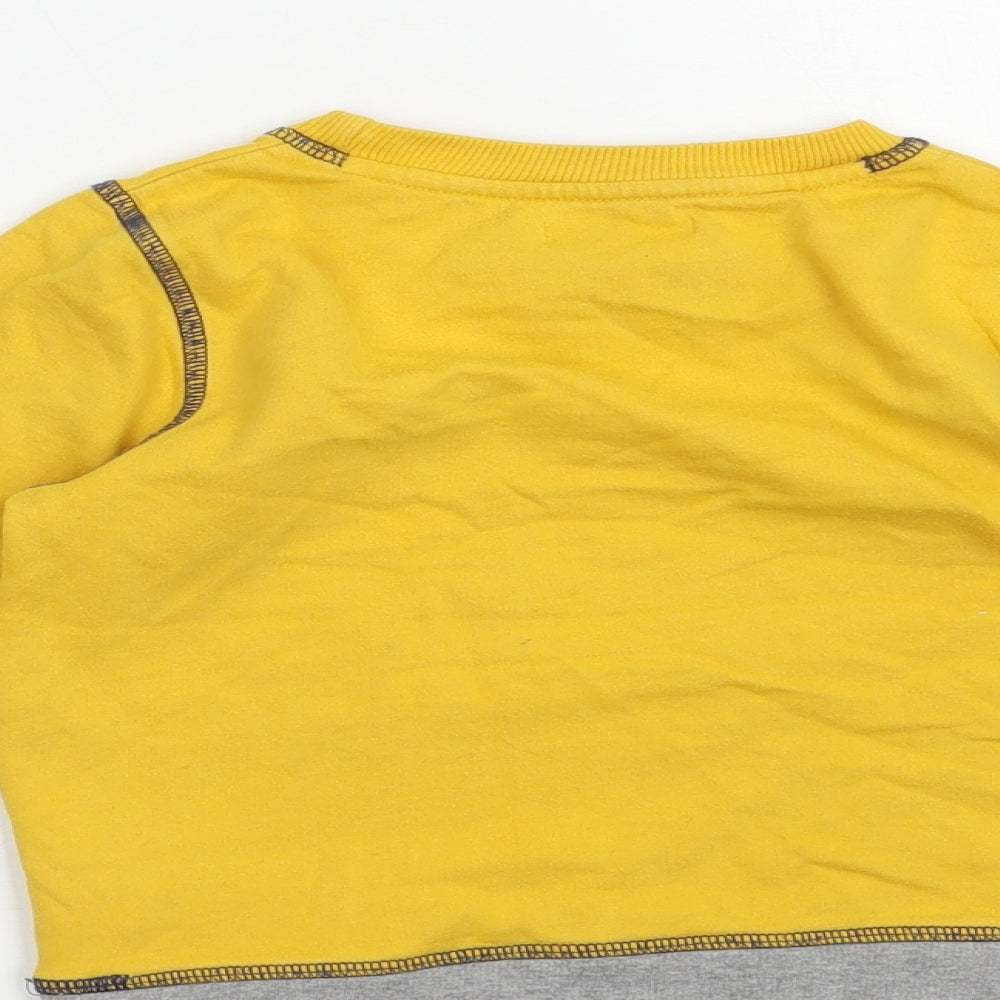 Ladybird Girls Yellow  Cotton Pullover Sweatshirt Size 3-4 Years  Pullover - Cute Monster