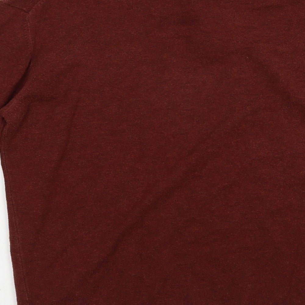 NEXT Mens Brown Collared  Cotton Pullover Jumper Size M
