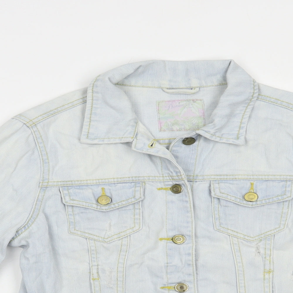 Denim Co. Womens Blue   Jacket  Size 12  Button