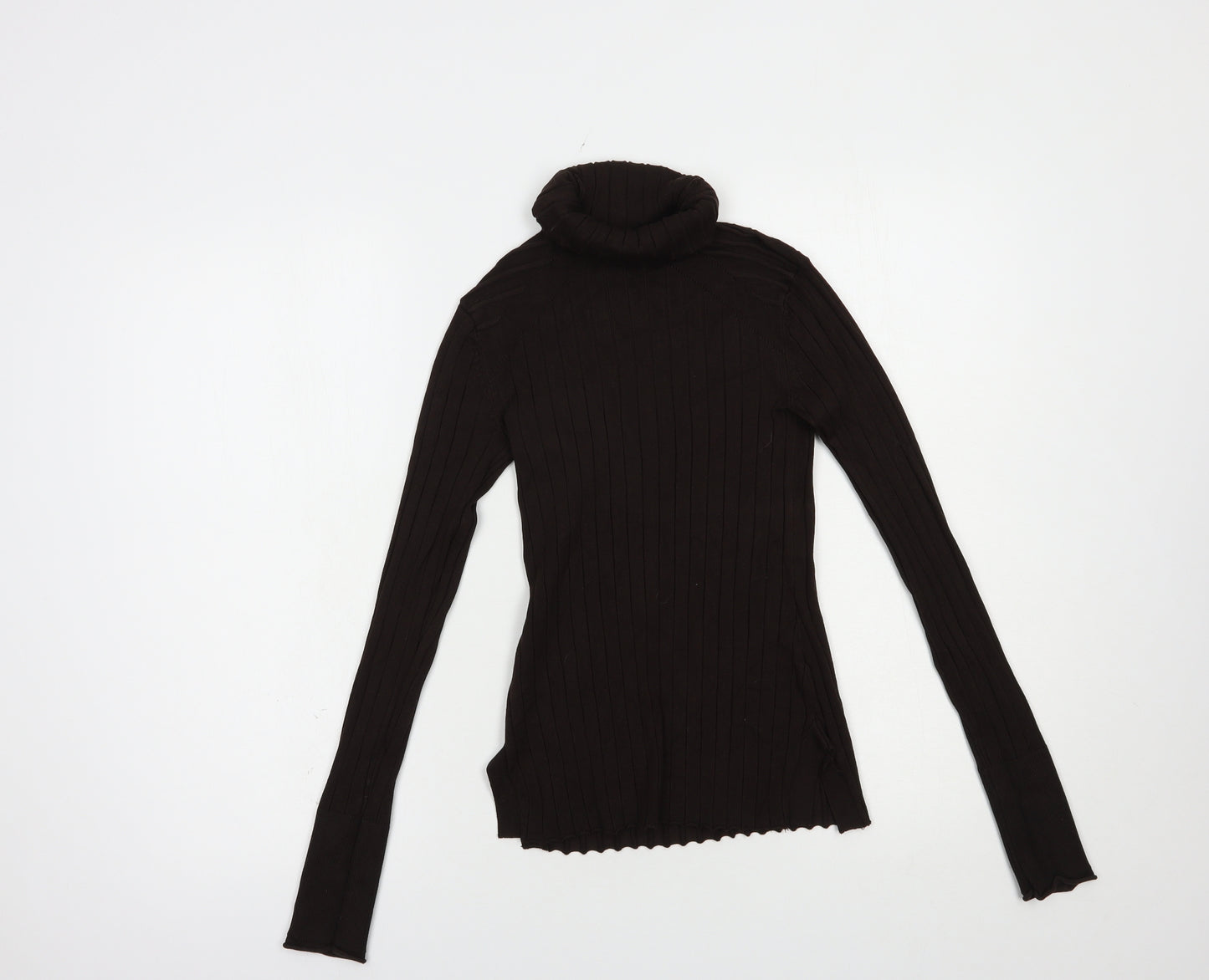 River Island Womens Brown Roll Neck  Viscose Pullover Jumper Size 8