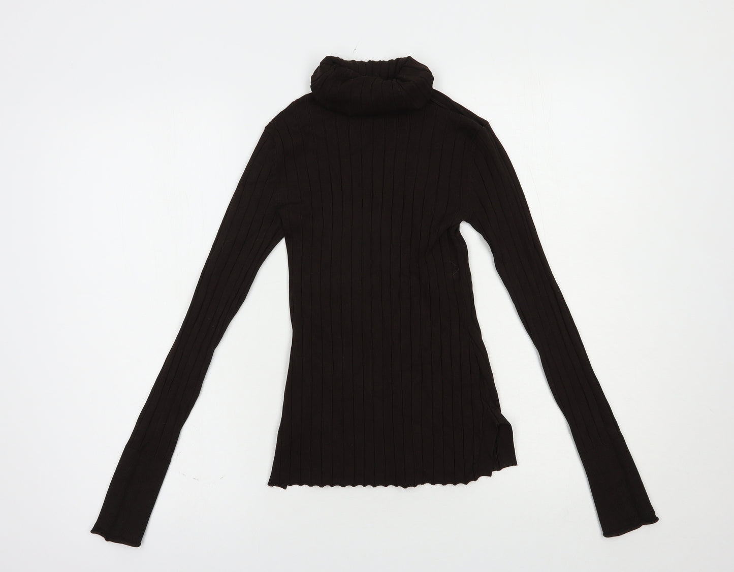 River Island Womens Brown Roll Neck  Viscose Pullover Jumper Size 8