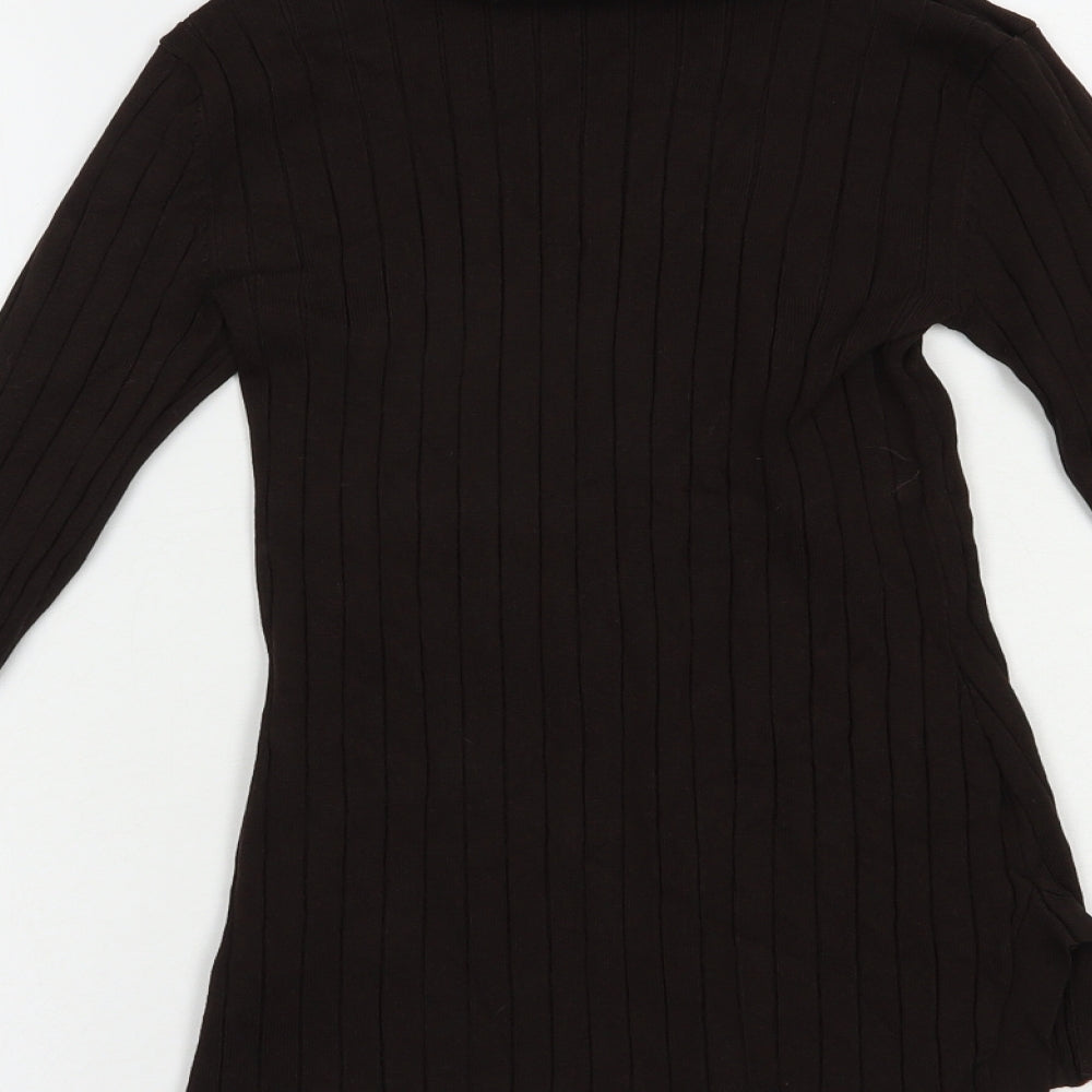 River Island Womens Brown Roll Neck  Viscose Pullover Jumper Size 8