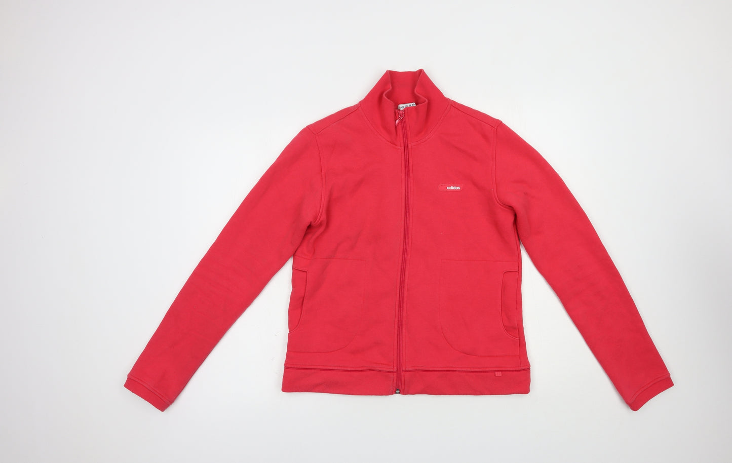 adidas Womens Pink  Cotton Full Zip Hoodie Size 14  Zip