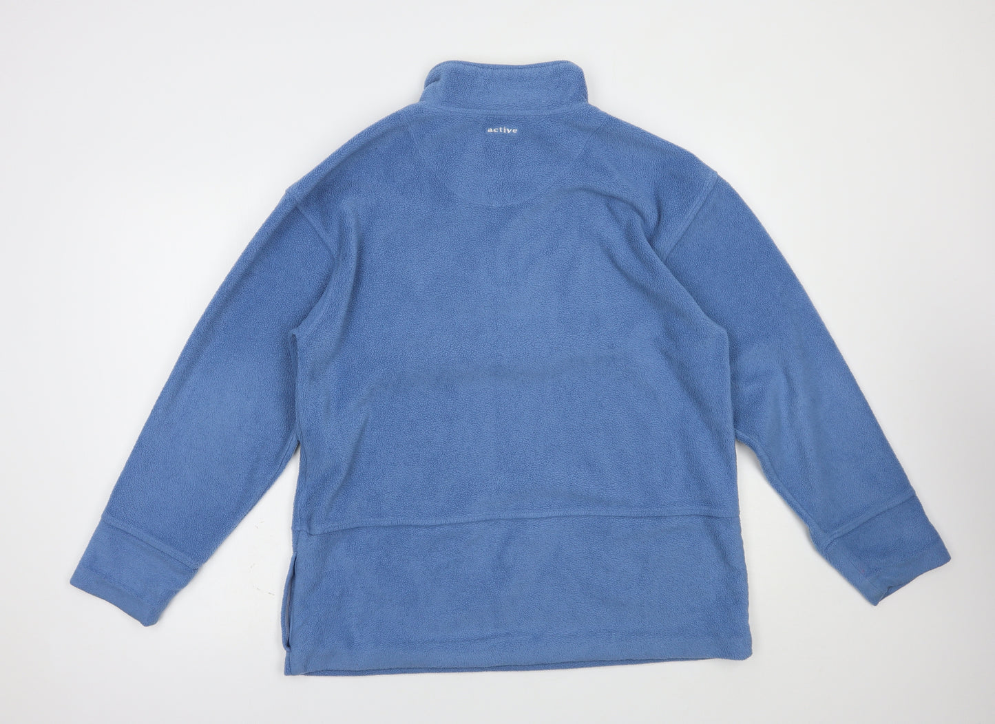 Active Mens Blue  Polyester Pullover Sweatshirt Size L