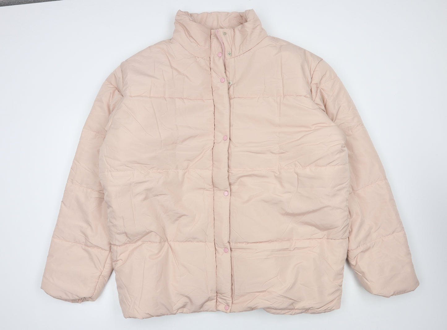 Glitzy Girlz Womens Pink   Puffer Jacket Jacket Size XL  Zip