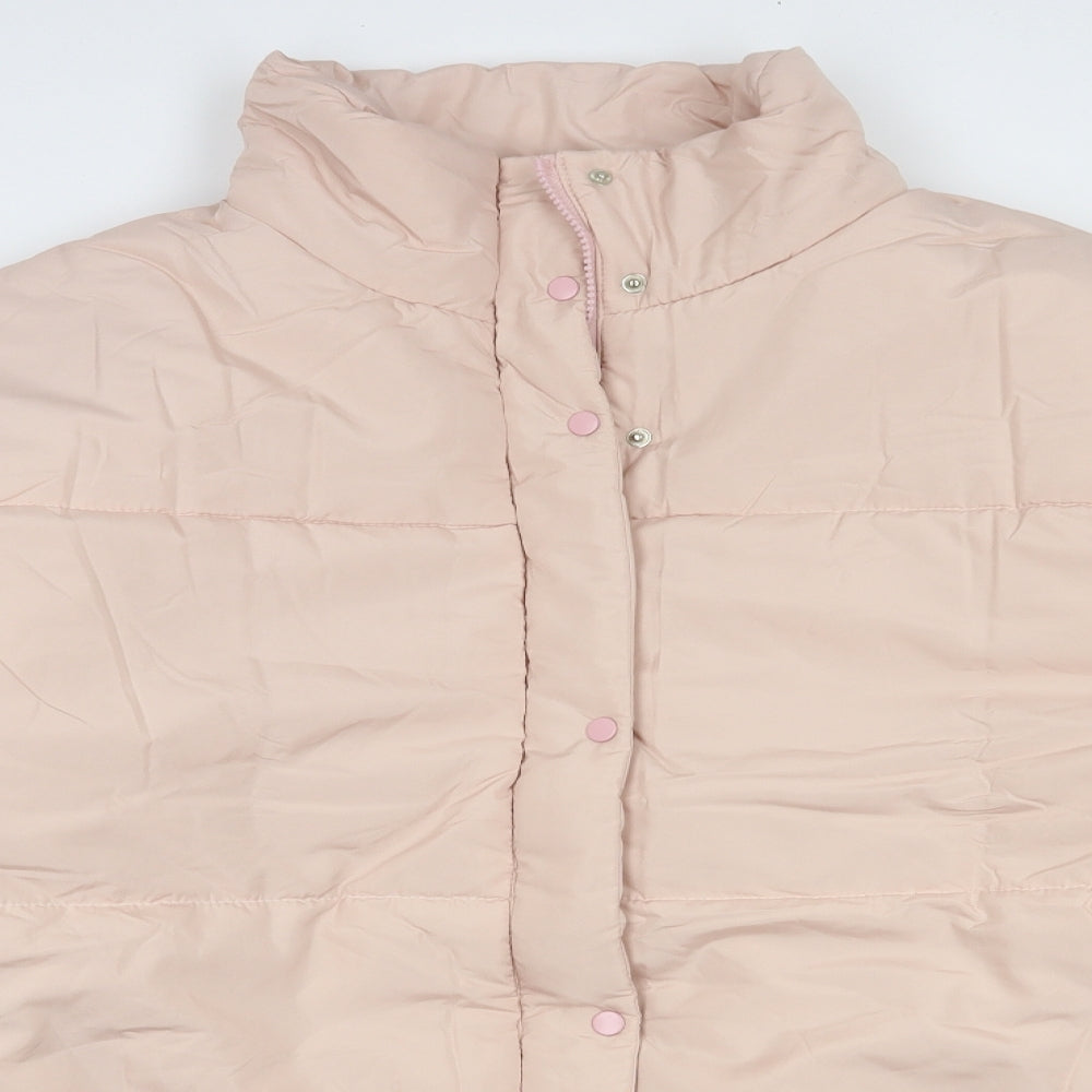 Glitzy Girlz Womens Pink   Puffer Jacket Jacket Size XL  Zip