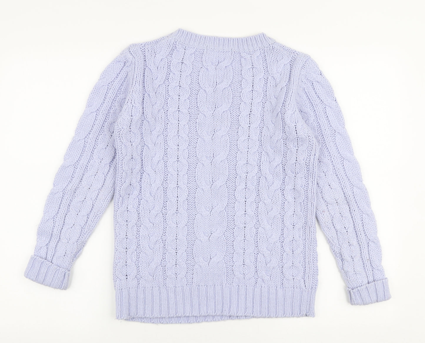 Atmosphere Womens Purple Round Neck  Acrylic Pullover Jumper Size 8
