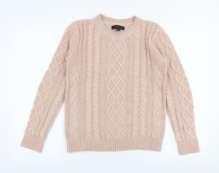 Atmosphere Womens Pink Round Neck Polyester Pullover Jumper Size 8