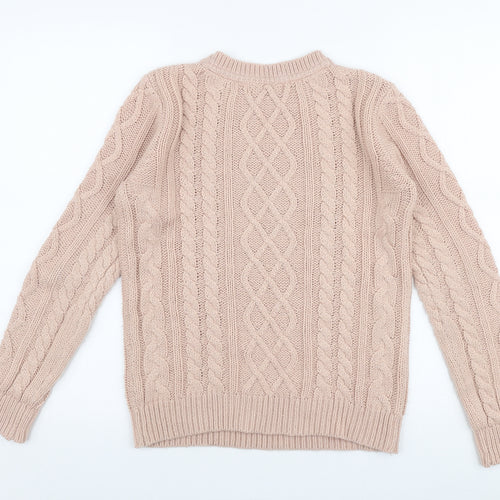 Atmosphere Womens Pink Round Neck  Polyester Pullover Jumper Size 8