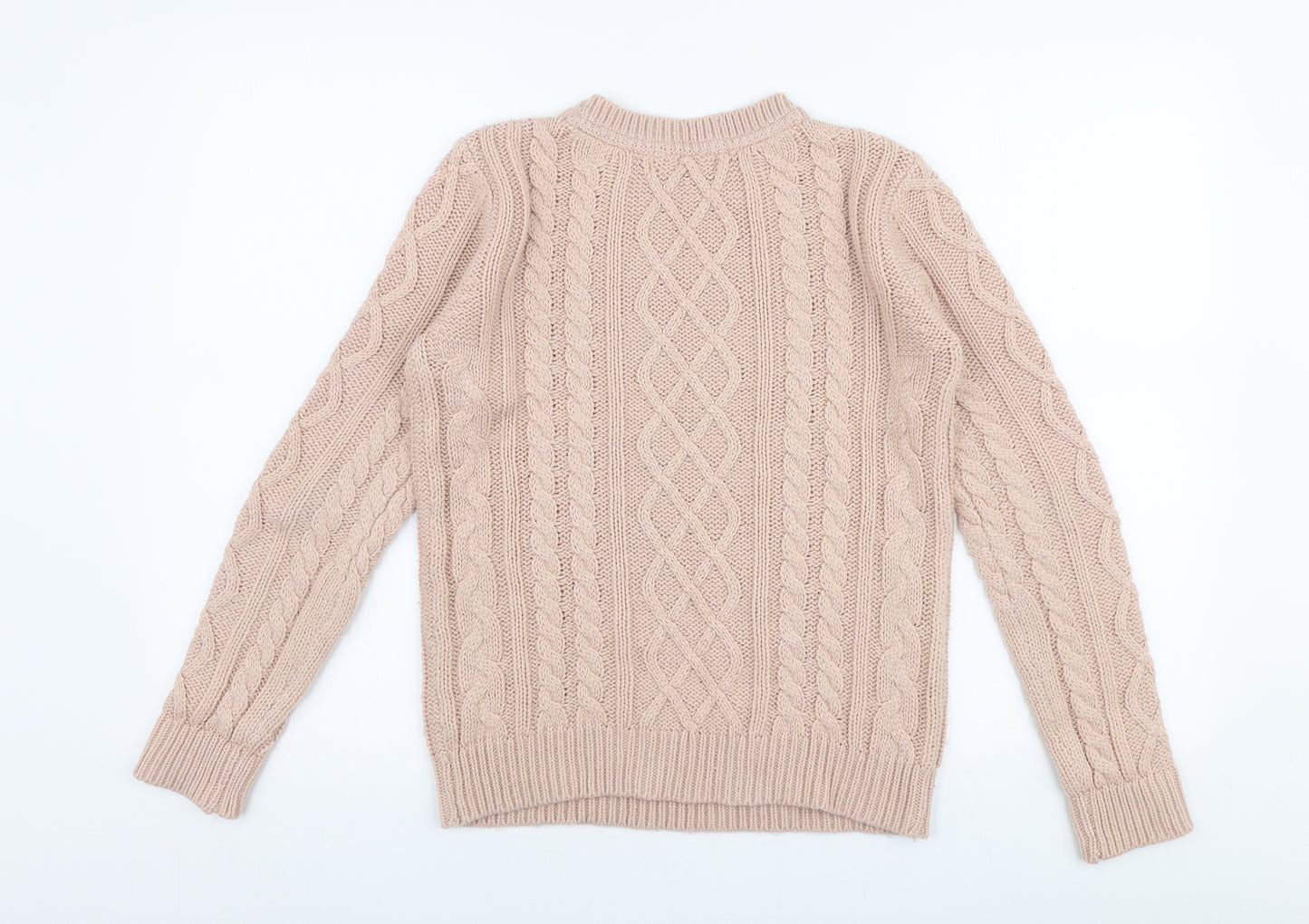 Atmosphere Womens Pink Round Neck  Polyester Pullover Jumper Size 8