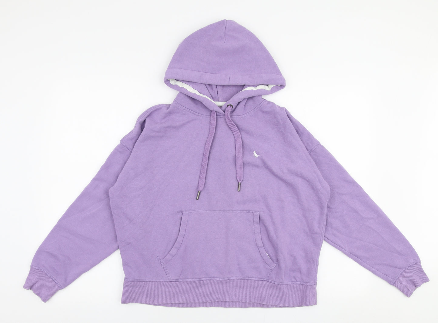 Jack Wills Womens Purple  Cotton Pullover Hoodie Size 10  Pullover