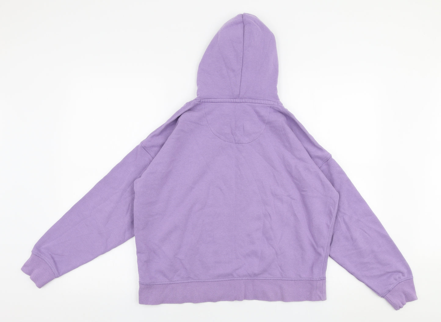 Jack Wills Womens Purple  Cotton Pullover Hoodie Size 10  Pullover