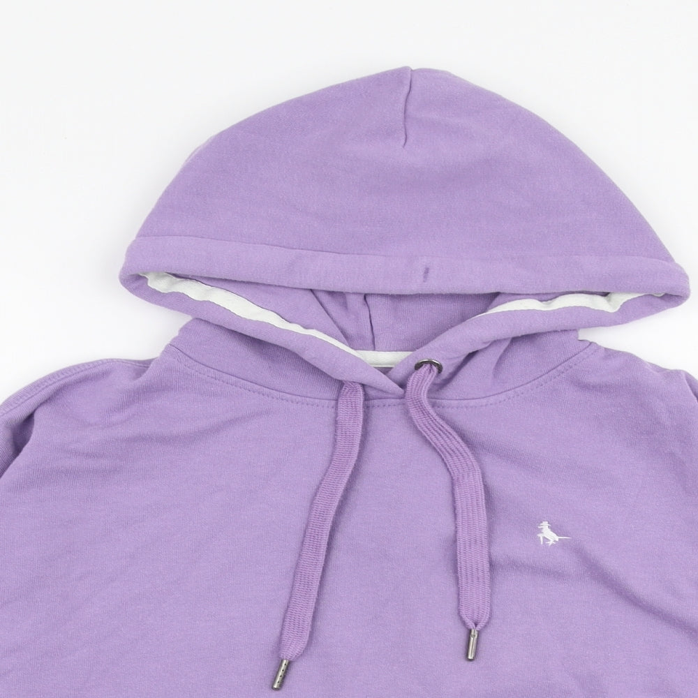 Jack Wills Womens Purple  Cotton Pullover Hoodie Size 10  Pullover