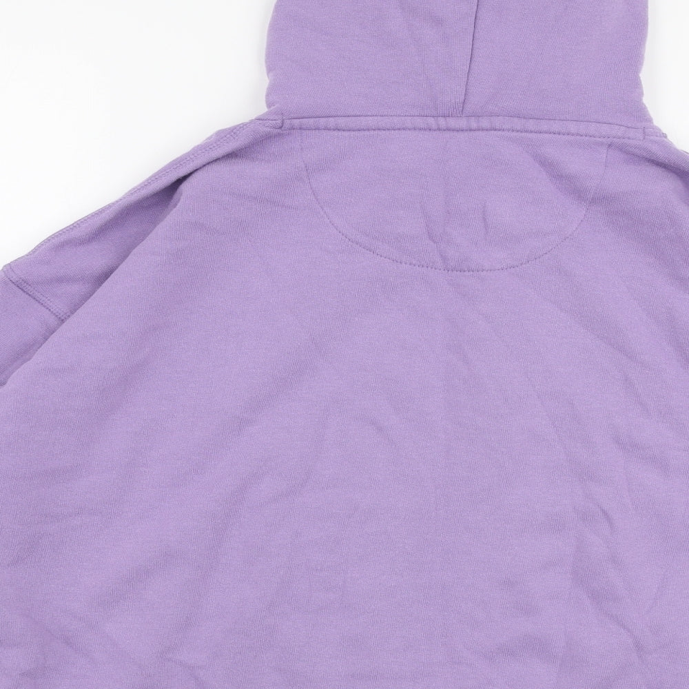 Jack Wills Womens Purple  Cotton Pullover Hoodie Size 10  Pullover