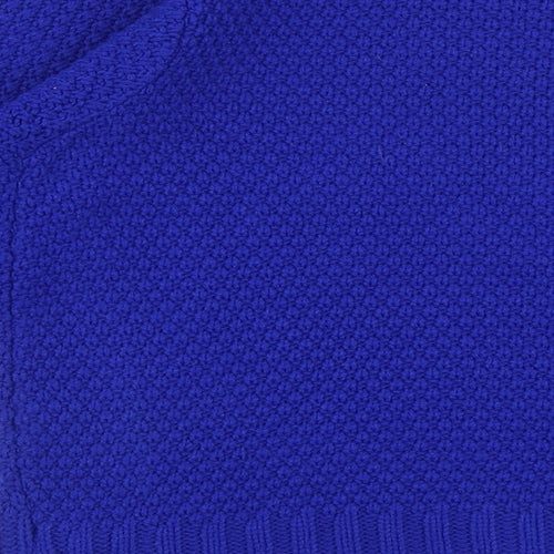 Evie Womens Blue Round Neck  Acrylic Pullover Jumper Size 8