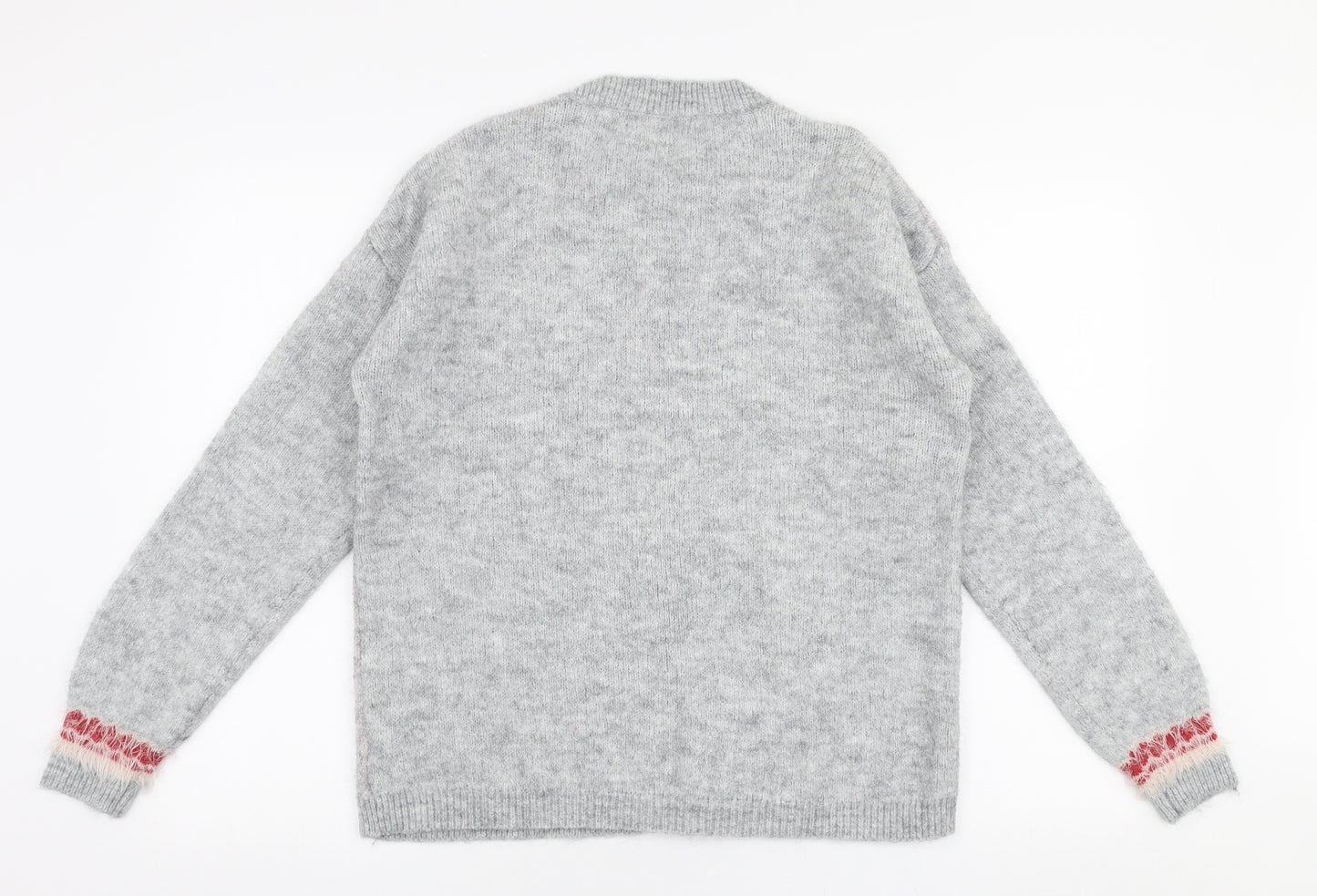 NEXT Womens Multicoloured Round Neck  Nylon Pullover Jumper Size 12   - Christmas Polar bear