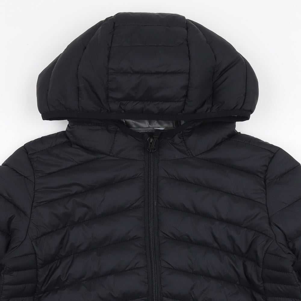Marks and Spencer Boys Black   Puffer Jacket Coat Size 8-9 Years  Zip