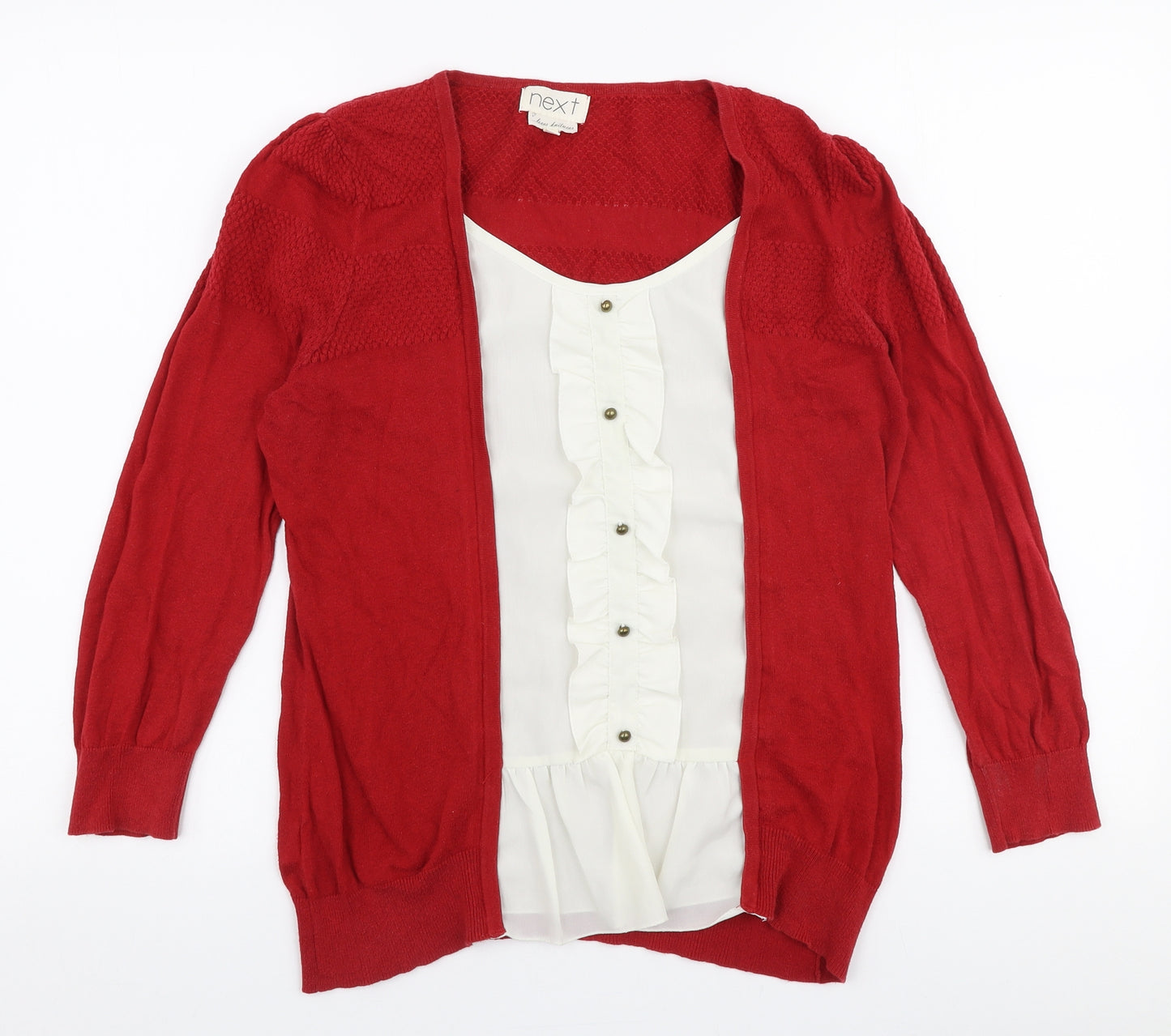 NEXT Womens Red Round Neck  Polyester Pullover Jumper Size 12