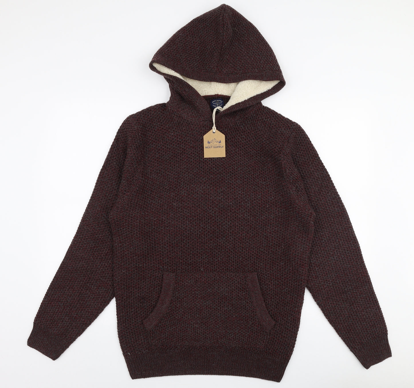NEXT Mens Brown  Acrylic Pullover Hoodie Size M