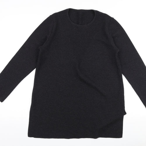 Preworn Womens Grey Round Neck  Polyester Pullover Jumper Size M