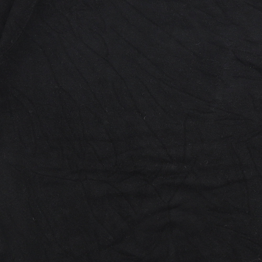 Per Una Womens Black Round Neck  Acrylic Pullover Jumper Size 12