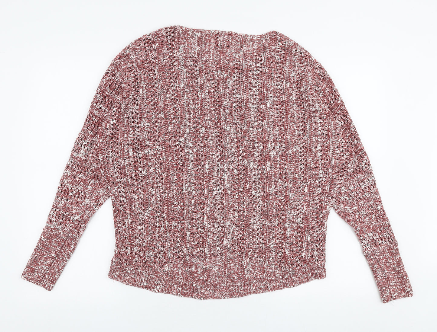 Papaya Womens Red Round Neck  Cotton Pullover Jumper Size 14
