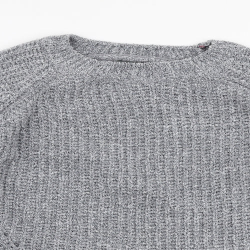 Primark Womens Grey Round Neck  Polyester Pullover Jumper Size S