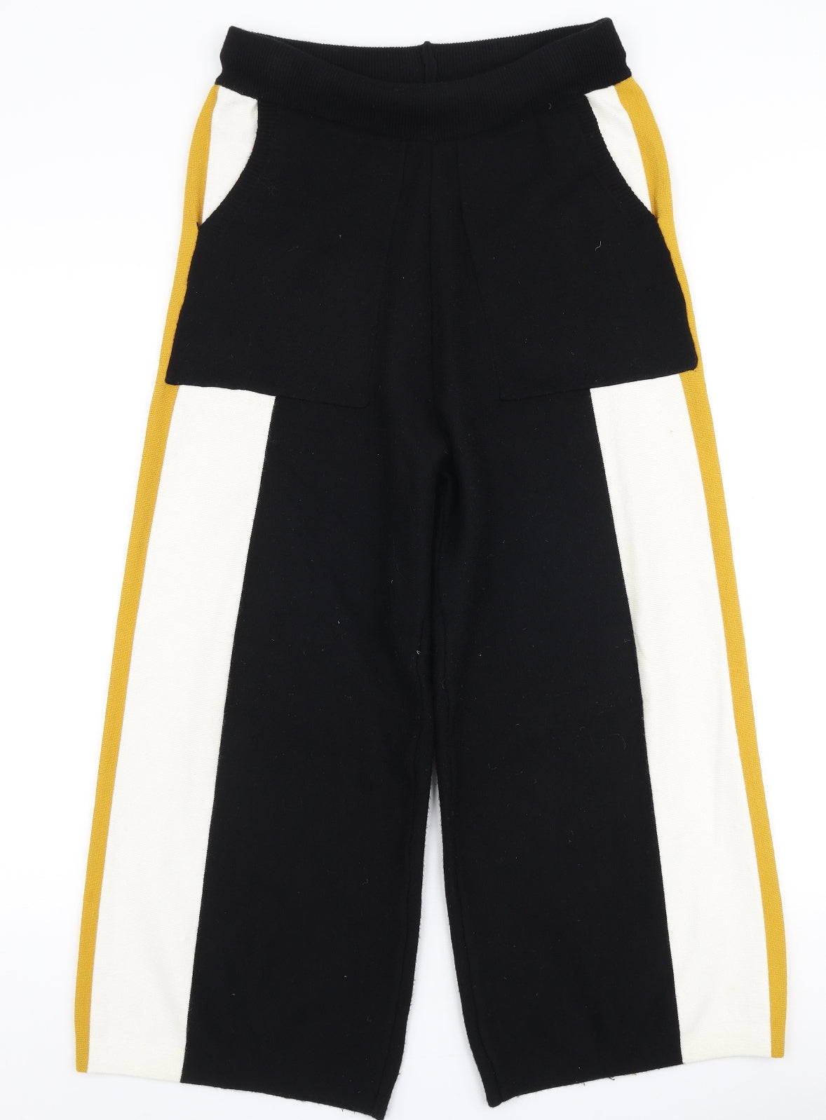 Retro & Icone Womens Multicoloured Striped Viscose Trousers  Size M L23 in Regular