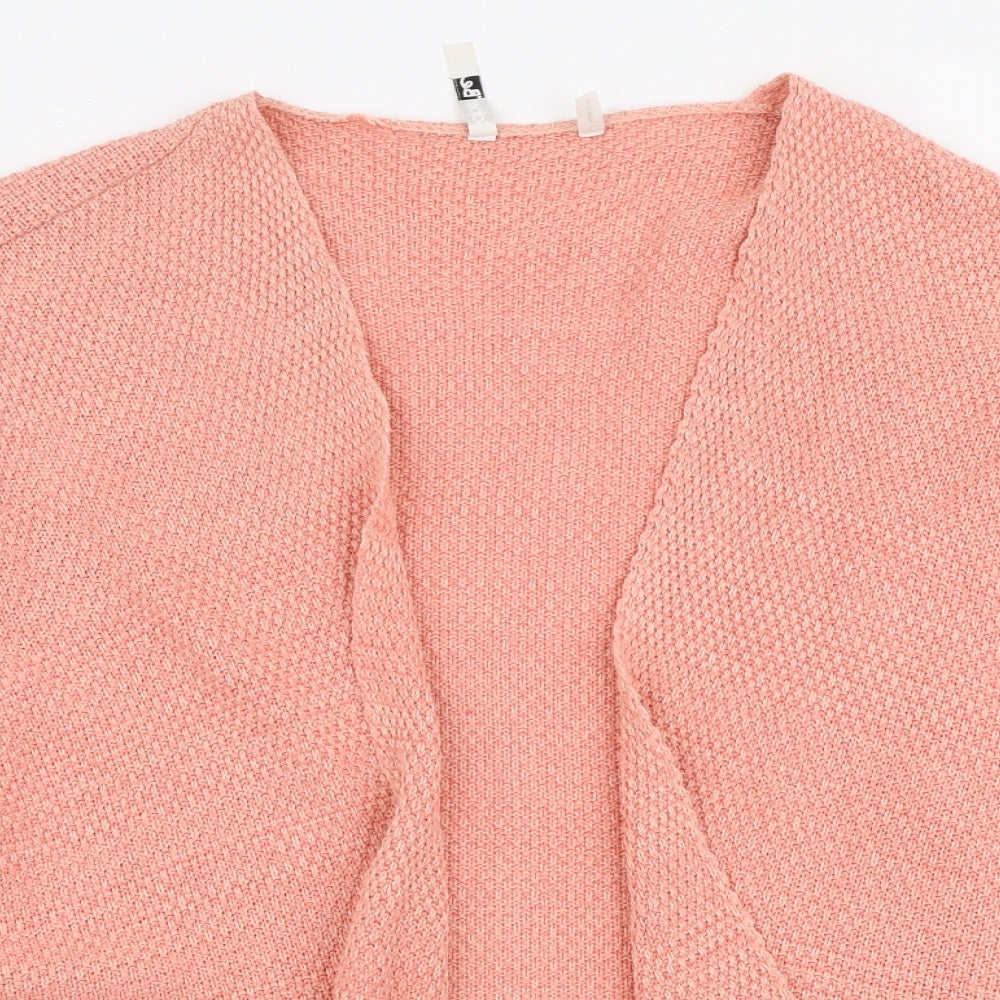Label Be Womens Pink V-Neck  Acrylic Cardigan Jumper Size 16