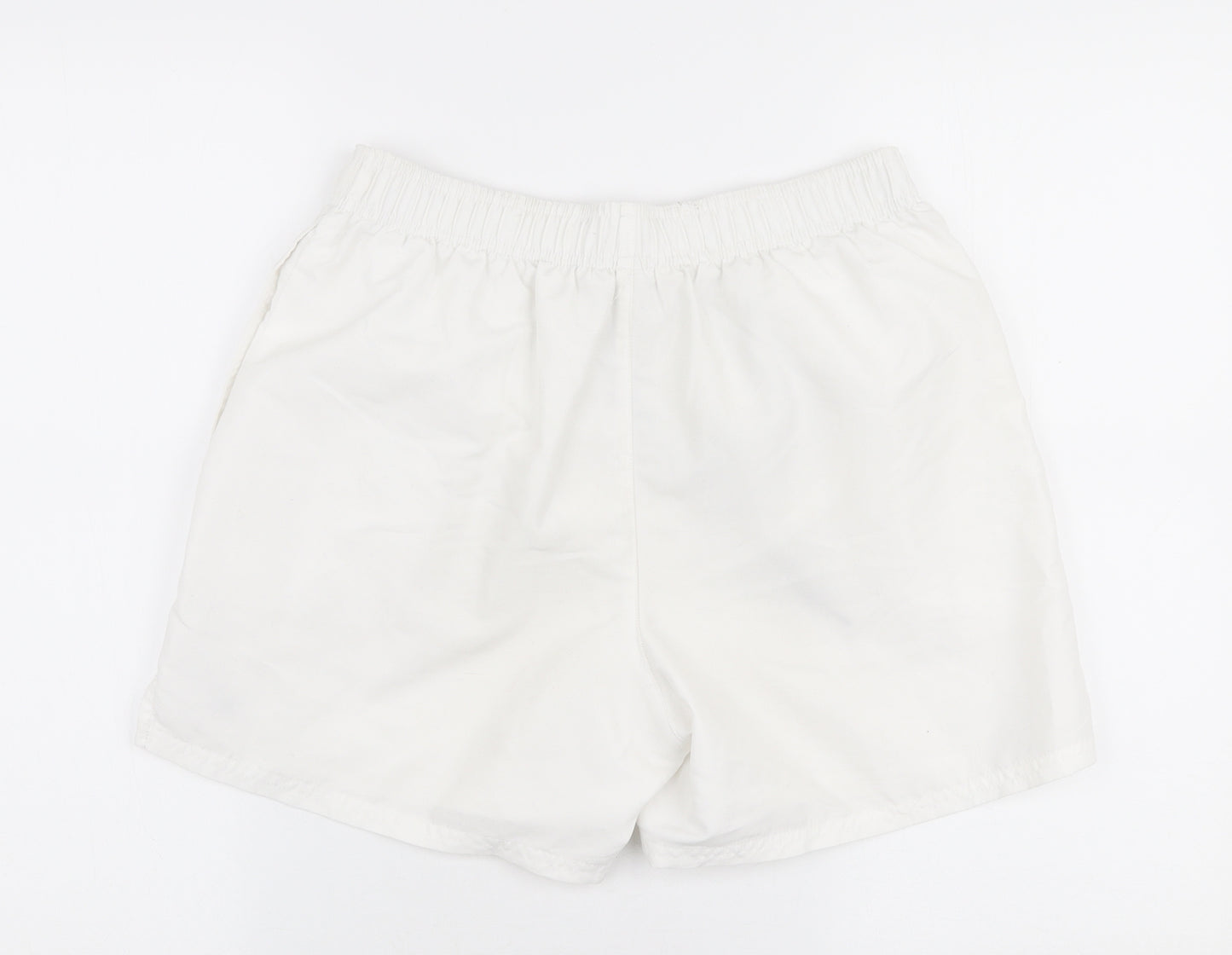 Nike Mens White  Polyester Sweat Shorts Size M  Regular Drawstring