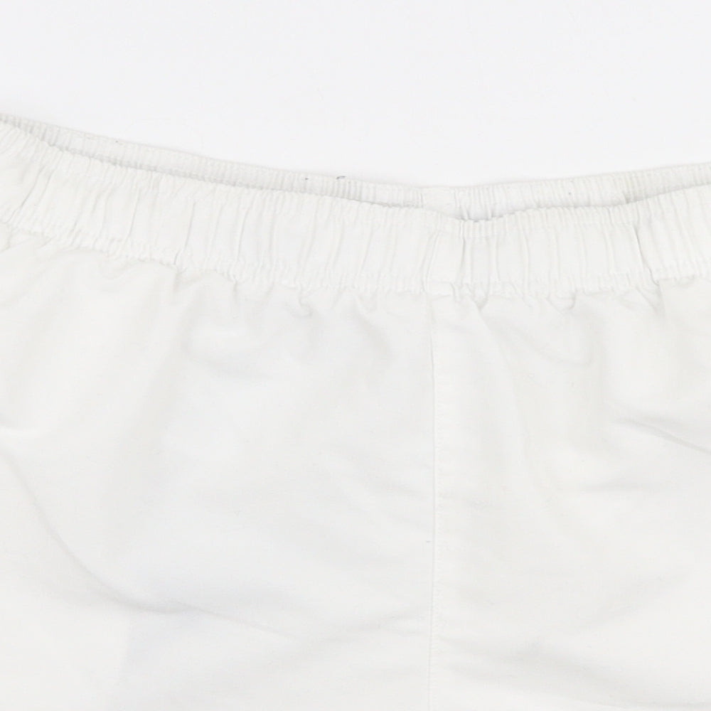 Nike Mens White  Polyester Sweat Shorts Size M  Regular Drawstring