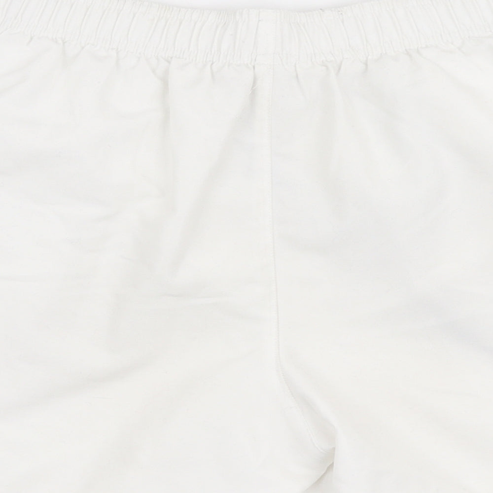 Nike Mens White  Polyester Sweat Shorts Size M  Regular Drawstring