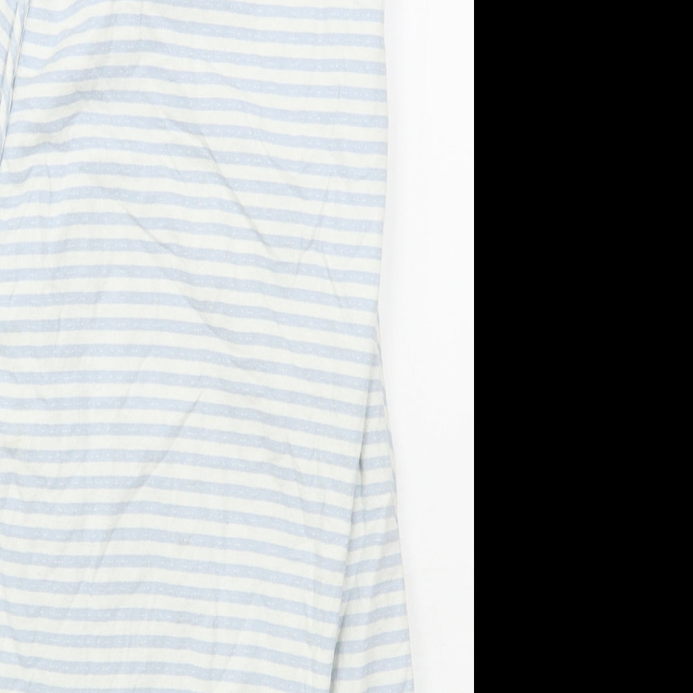 Matalan Baby Blue Striped Cotton Cami One Piece Size 12-18 Months  Button - Elephants