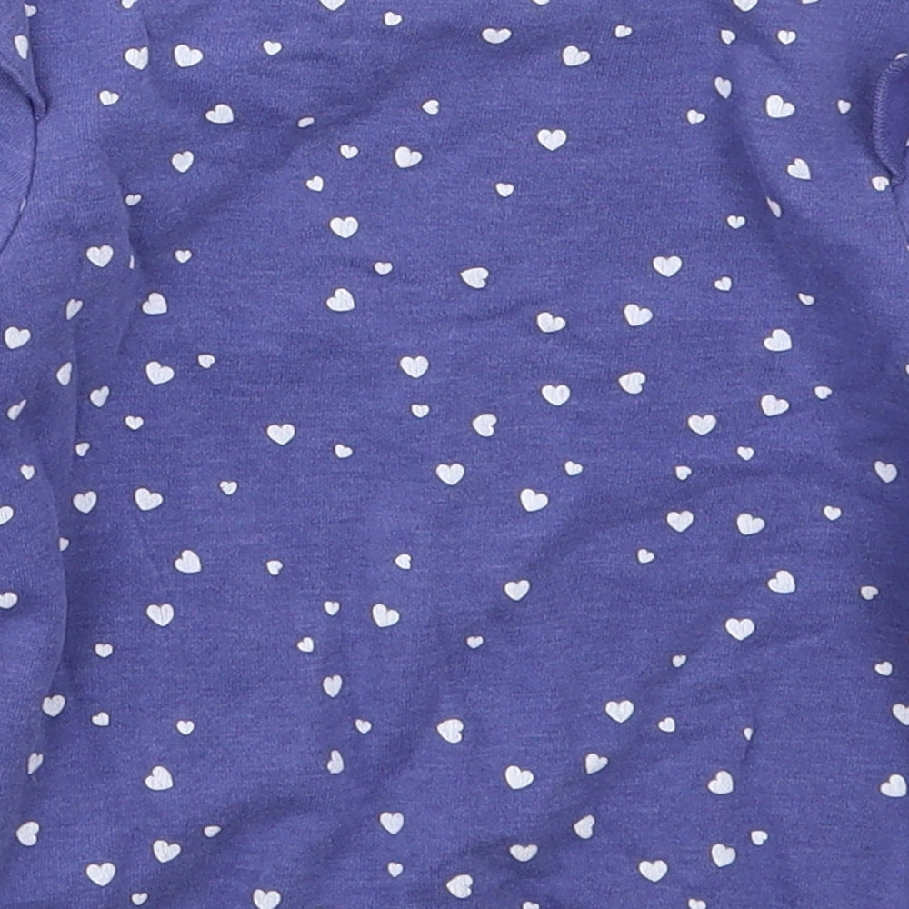 Dunnes Girls Blue  Cotton Basic T-Shirt Size 18-24 Months Crew Neck Pullover - Wild Child