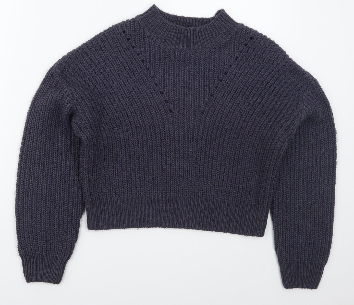 New Look Girls Blue Crew Neck  Acrylic Pullover Jumper Size 12-13 Years  Pullover