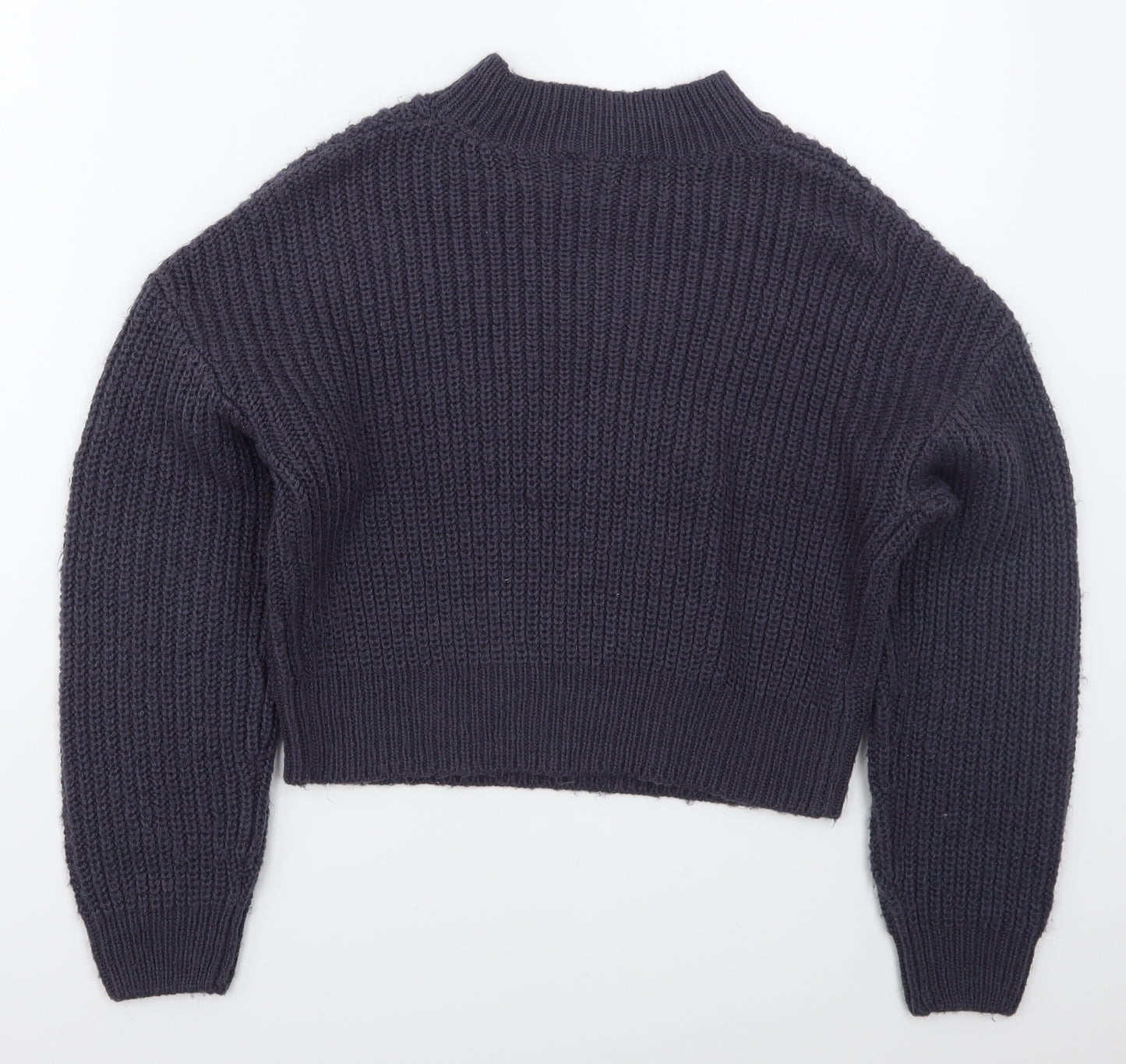 New Look Girls Blue Crew Neck  Acrylic Pullover Jumper Size 12-13 Years  Pullover