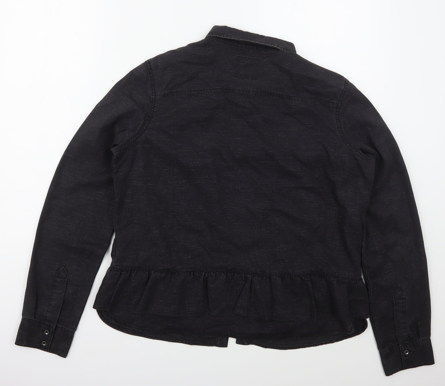 NEXT Womens Grey  Polyester Basic Button-Up Size 14 Collared