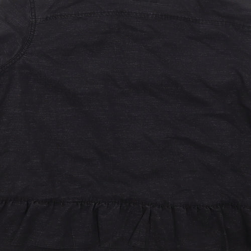 NEXT Womens Grey  Polyester Basic Button-Up Size 14 Collared